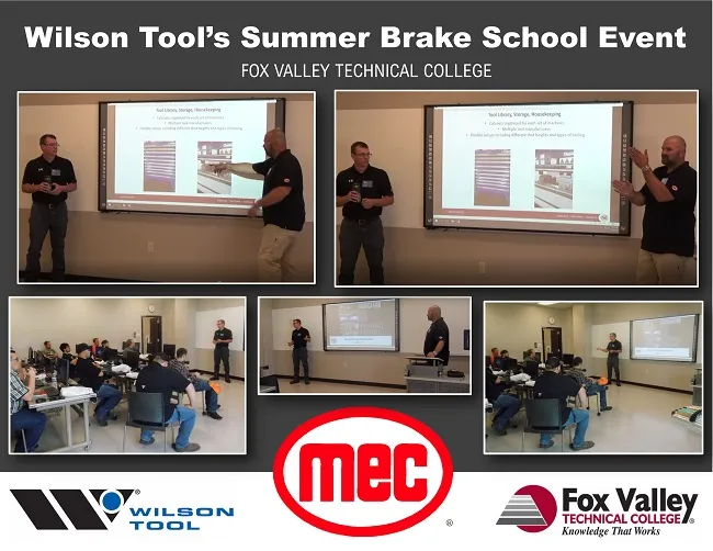 Photo Collage FVTC Wilson Tool's Summer Brake School Event
